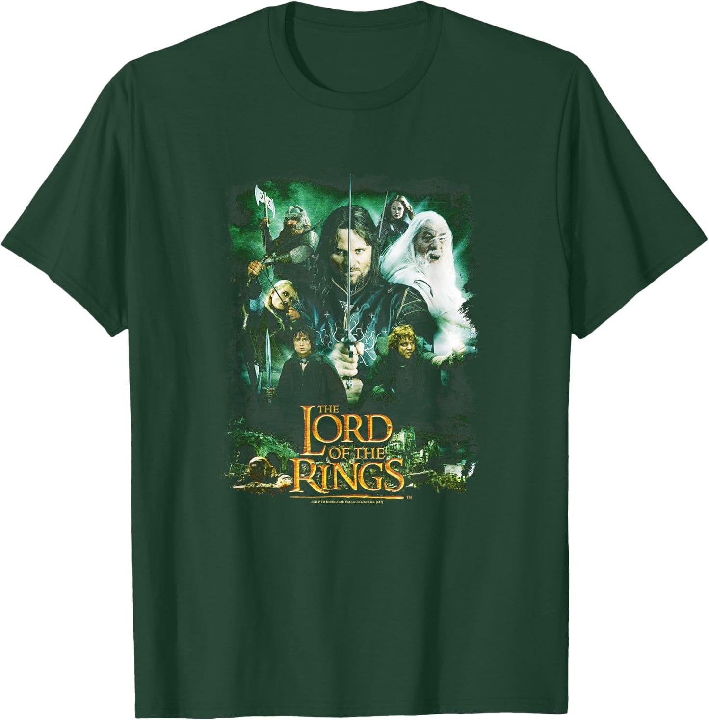 Lord of The Rings Hero Group Small T-Shirt - T-Shirt | Forest