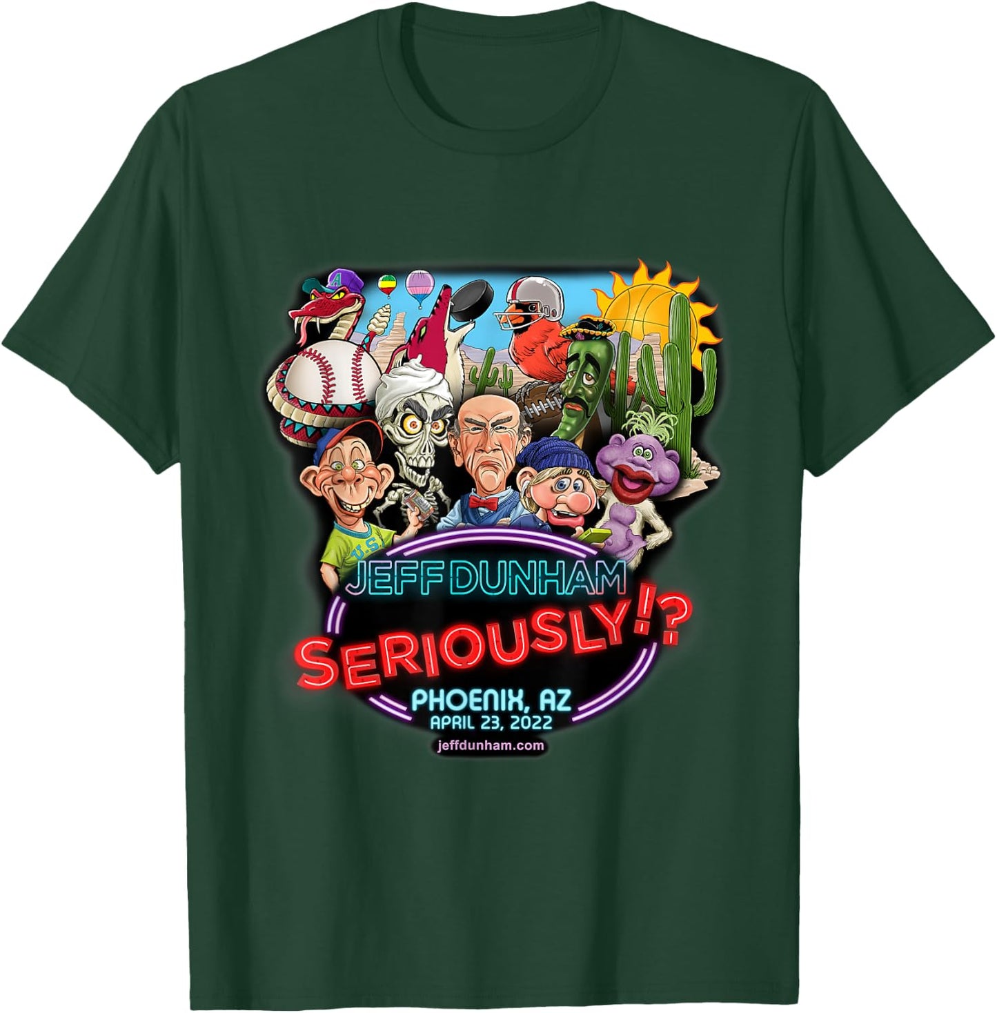 Jeff Dunham Phoenix, AZ (2022) T-Shirt - T-Shirt | Forest