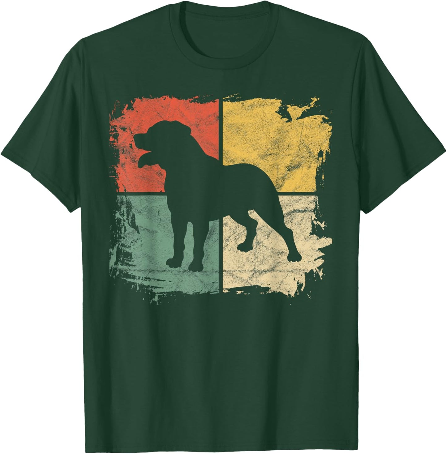 Square Retro Rottweiler Owner Gift Dog Rottie Dad Rott Mom Men Women Girls Kids T-Shirt - T-Shirt | Forest