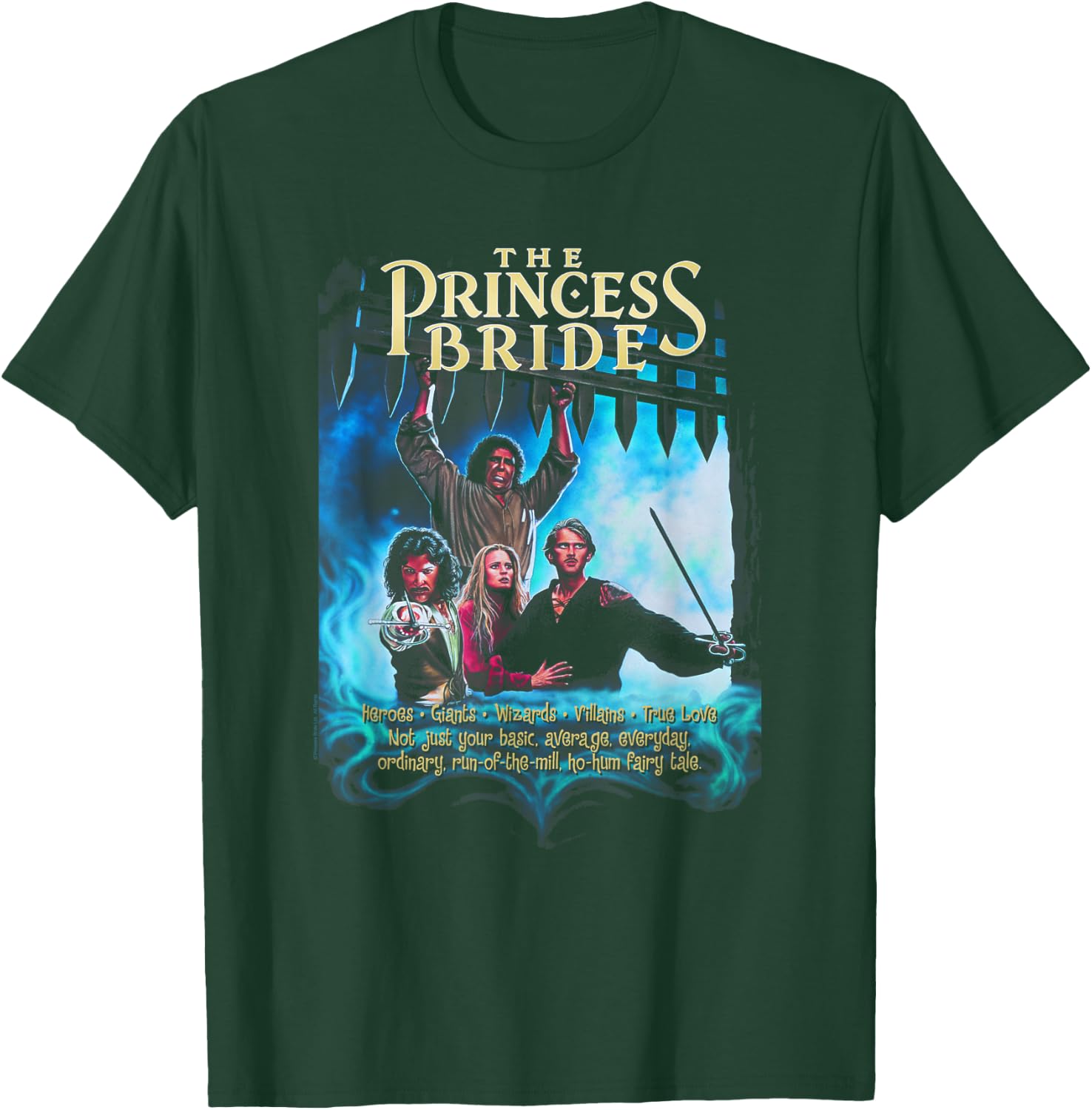 The Princess Bride Vintage Movie Poster with Cast Fantasy T-Shirt - T-Shirt | Forest