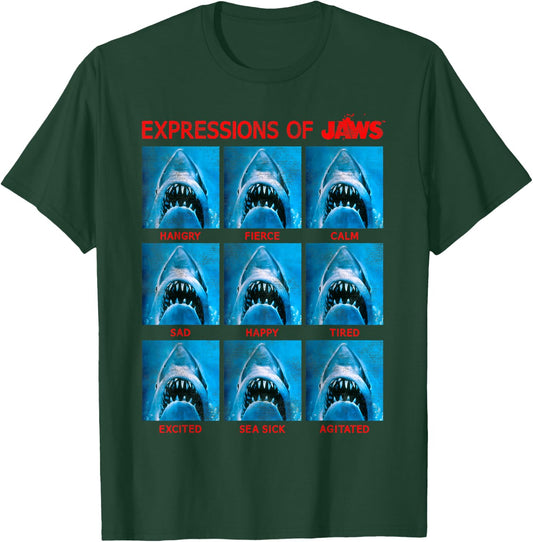 Jaws The Expressions of Jaws Photo Grid Panel Small T-Shirt - T-Shirt | Forest