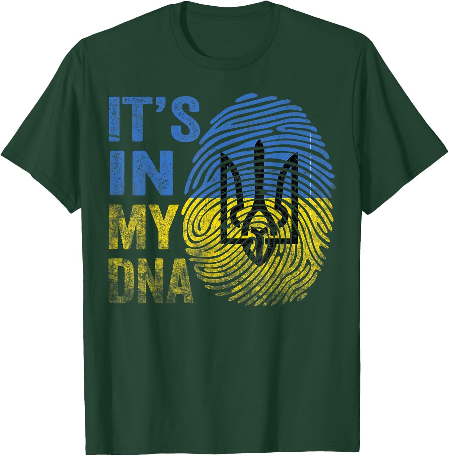 IT'S IN MY DNA Ukraine Flag - Ukrainian Roots T-Shirt - T-Shirt | Forest