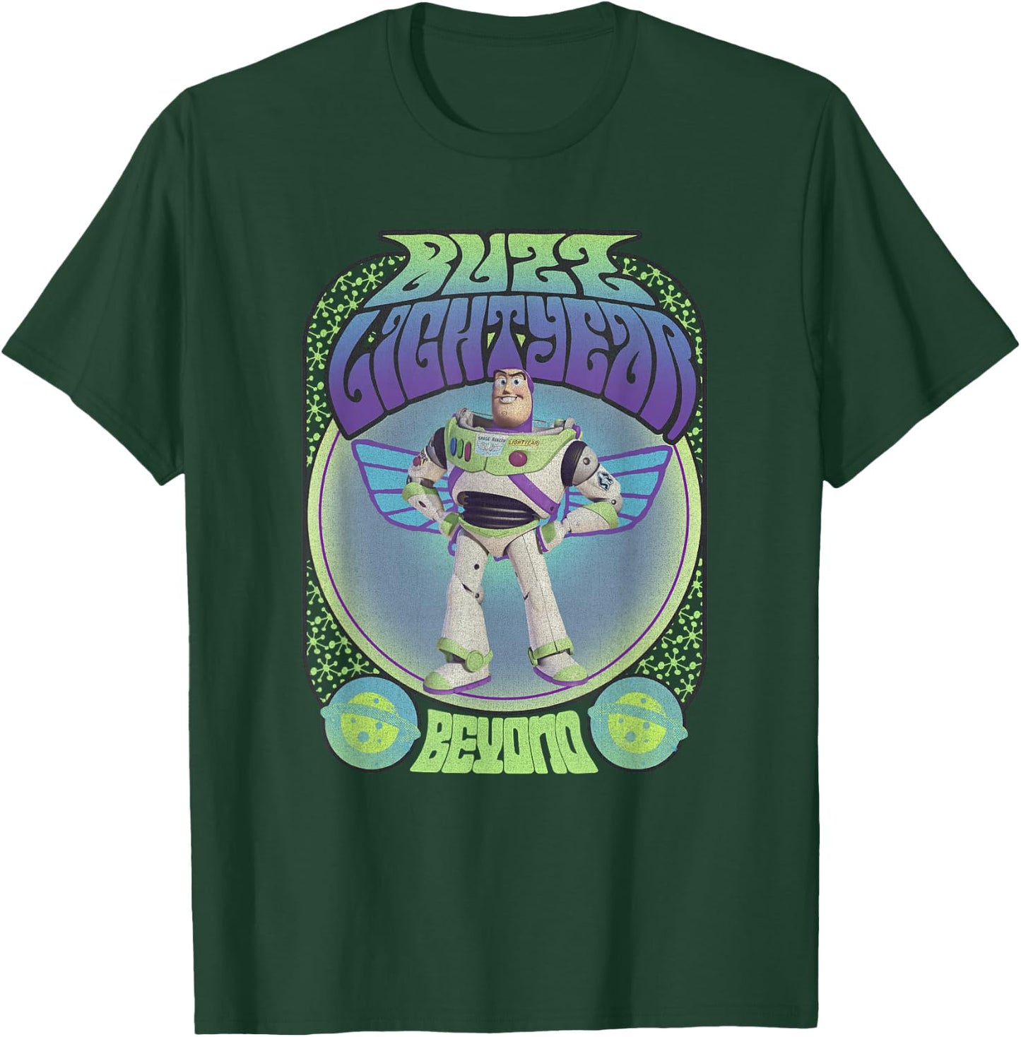 Disney Pixar Toy Story Buzz Lightyear Seventies Poster T-Shirt - T-Shirt | Forest