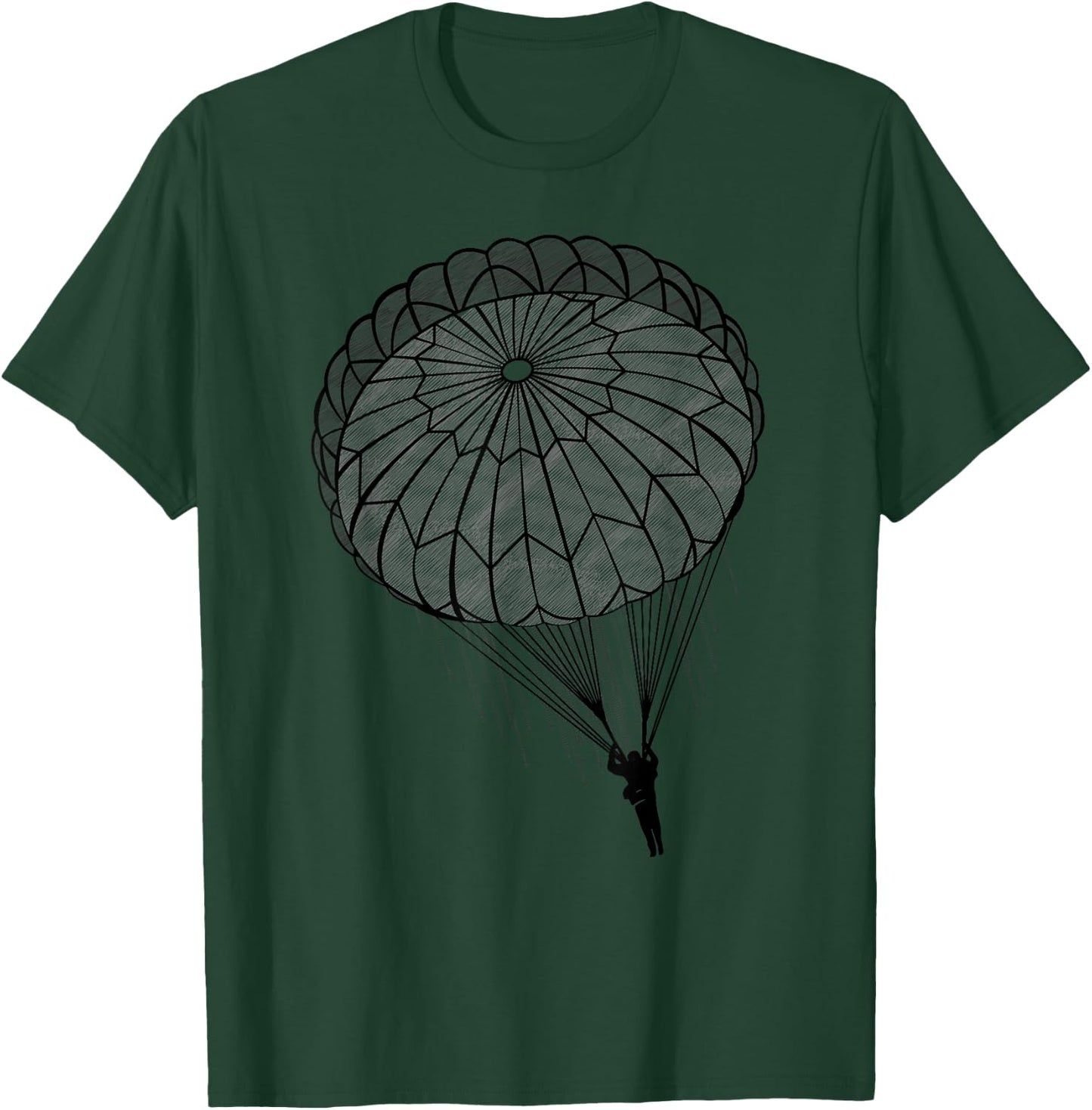 Paratrooper Parachute Jump Army Airborne T-Shirt - T-Shirt | Forest