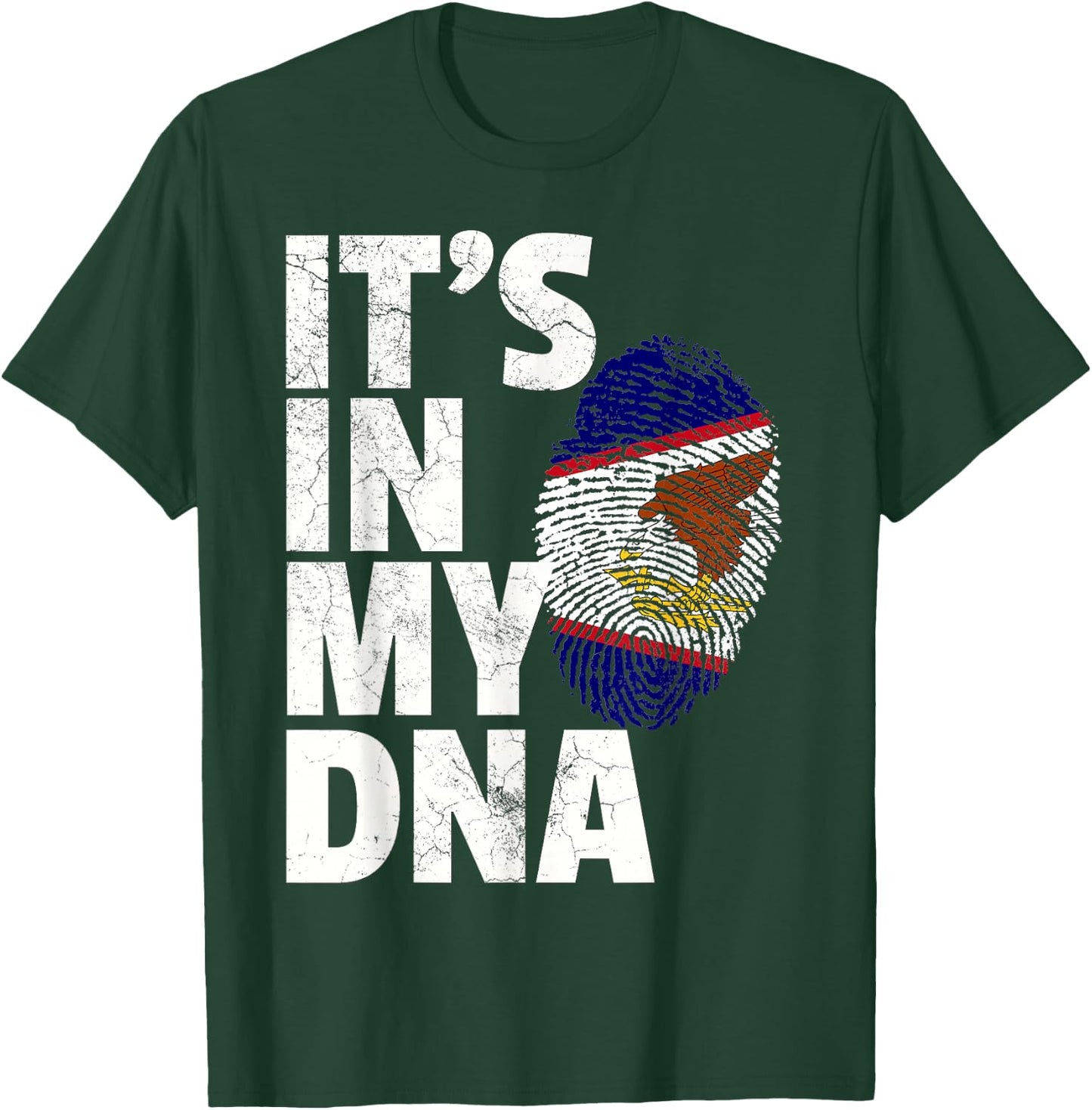 It's in My DNA American Samoa Flag Samoan Pride Roots Gift T-Shirt - T-Shirt | Forest