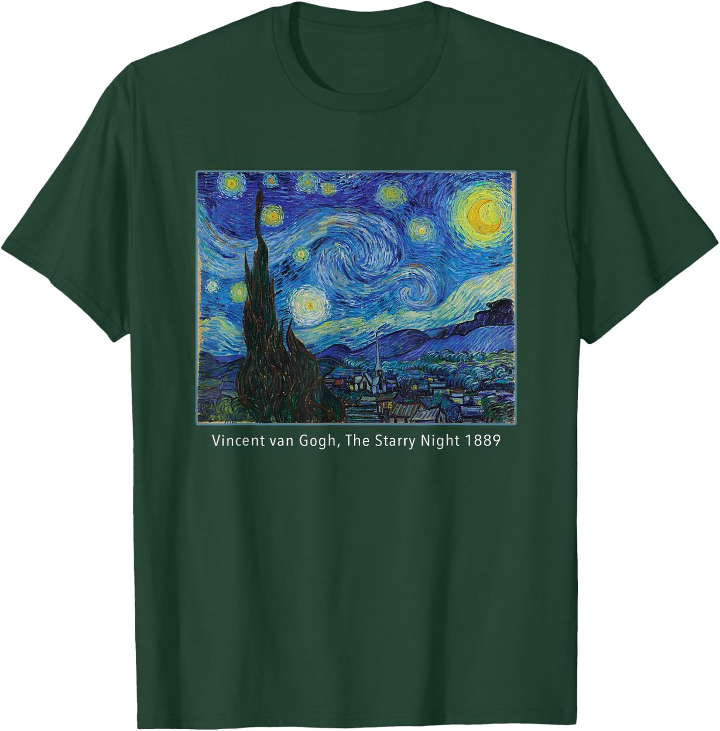 The Starry Night Vincent Van Gogh Famous Vintage Art Stylish T-Shirt - T-Shirt | Forest