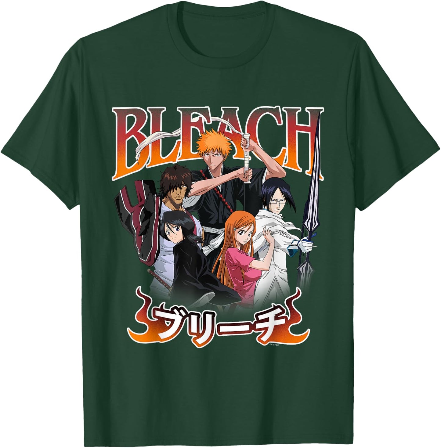 Bleach Team Ichigo and Ombre Logo Anime T-Shirt - T-Shirt | Forest
