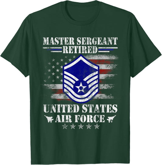 Master Sergeant Retired Air Force Military Retirement Gifts T-Shirt - T-Shirt | Forest