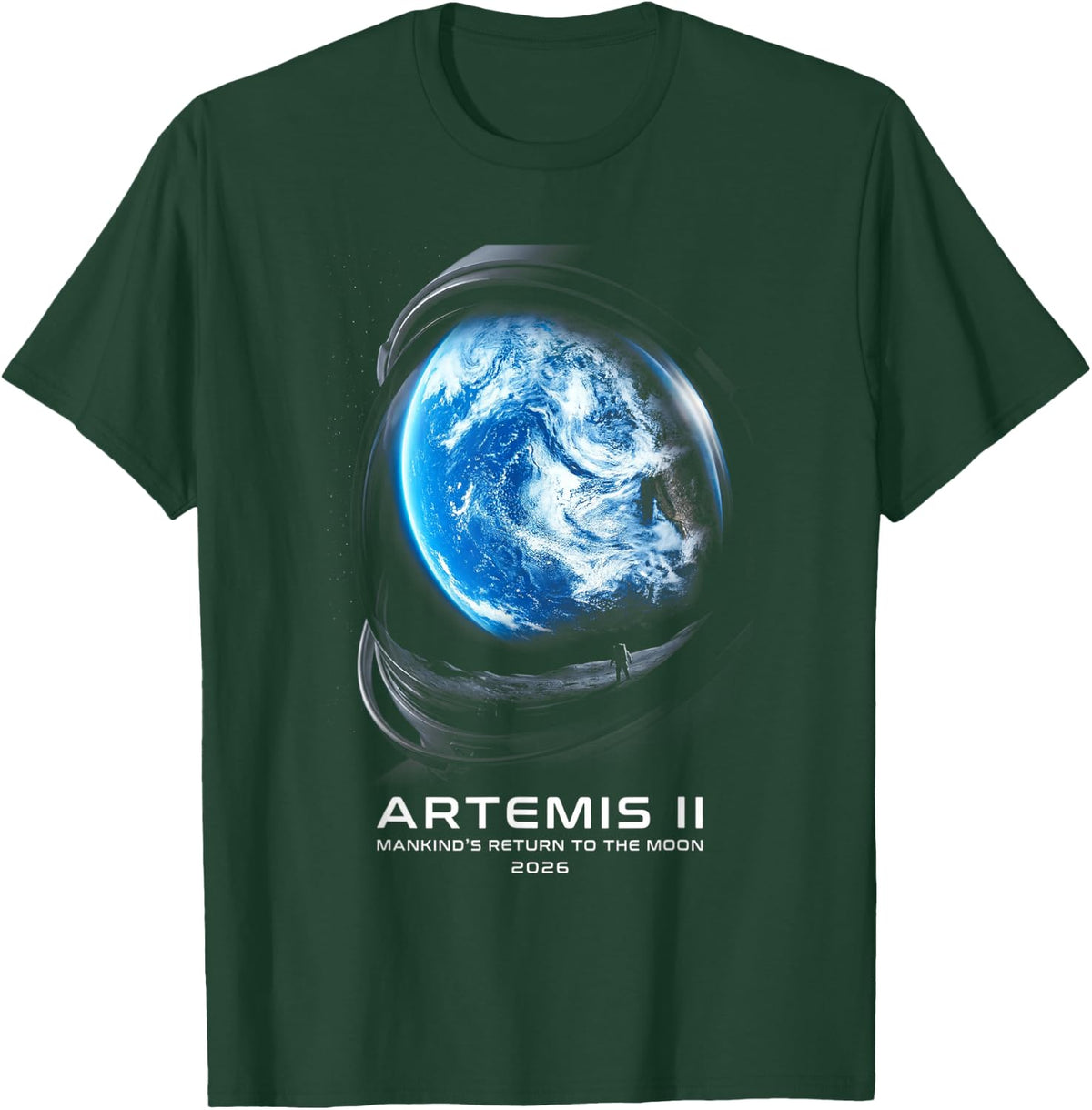 Mission to The Moon 2026 Astronaut Artemis Rocket Artemis 2 T-Shirt - T-Shirt | Forest