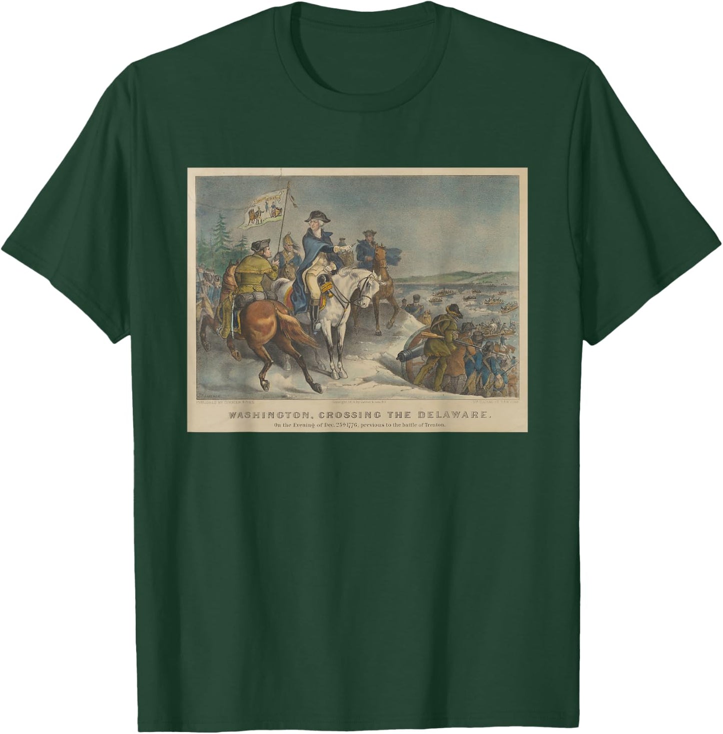 General Washington Crossing the Delaware River T-Shirt - T-Shirt | Forest
