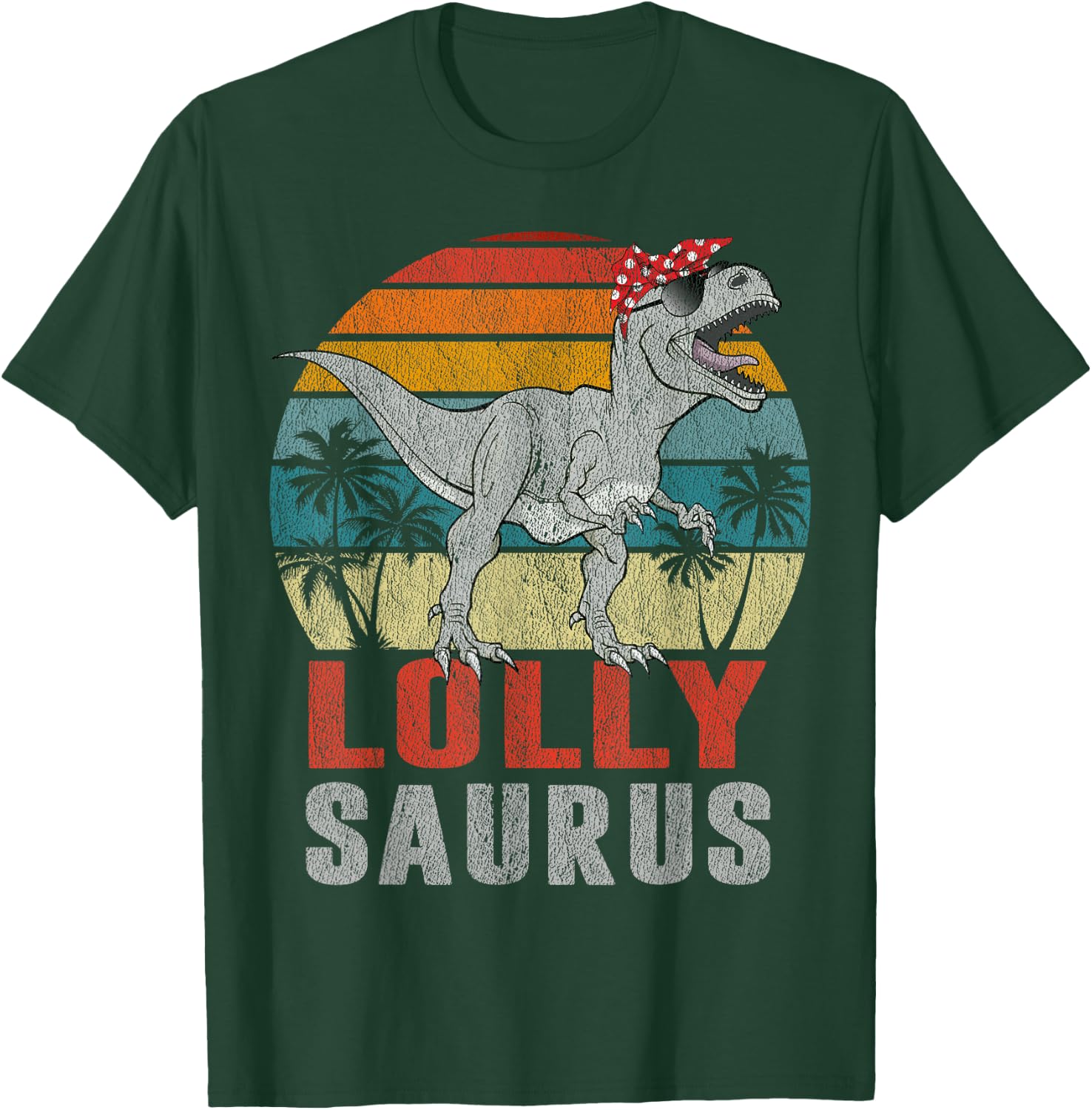 lollysaurus T Rex Dinosaur lolly Saurus Family Matching T-Shirt - T-Shirt | Forest