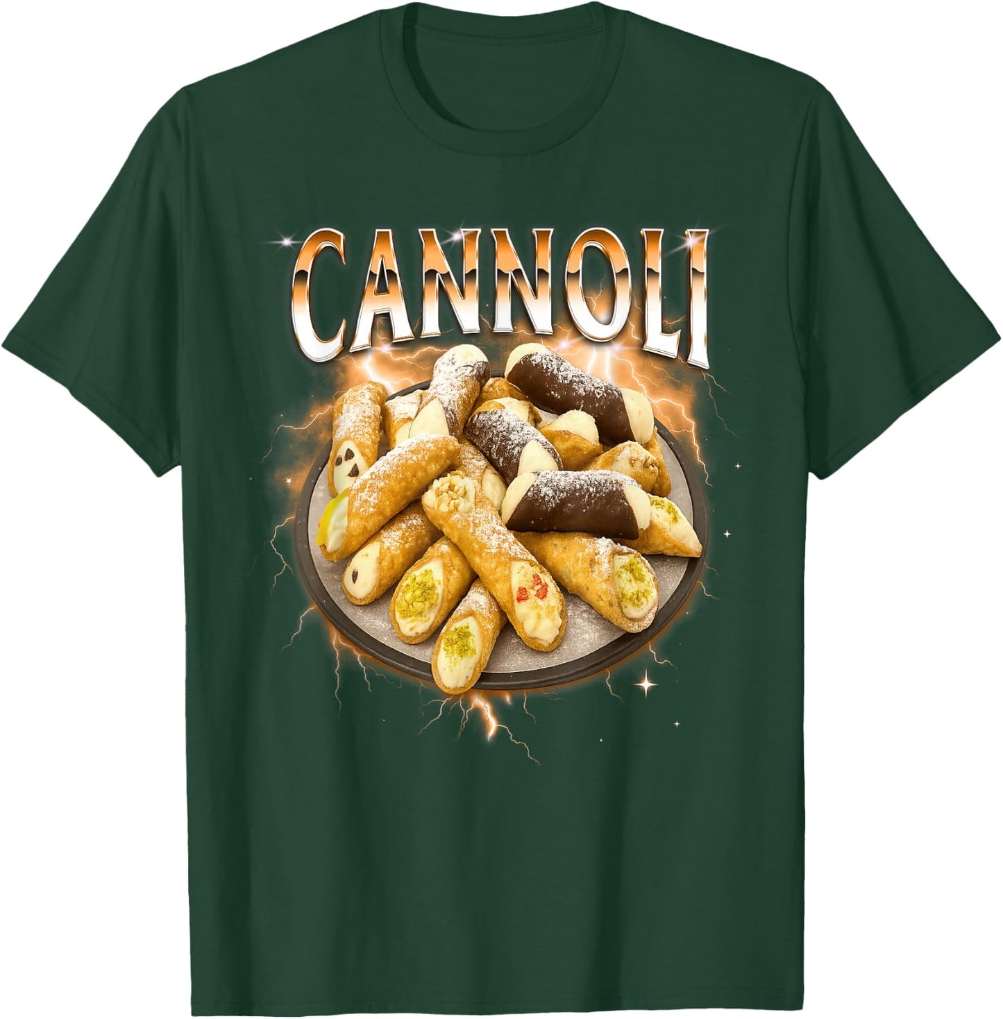 Cannoli Lover Italian Cuisine Pastry Chef Cannoli Foodie T-Shirt - T-Shirt | Forest