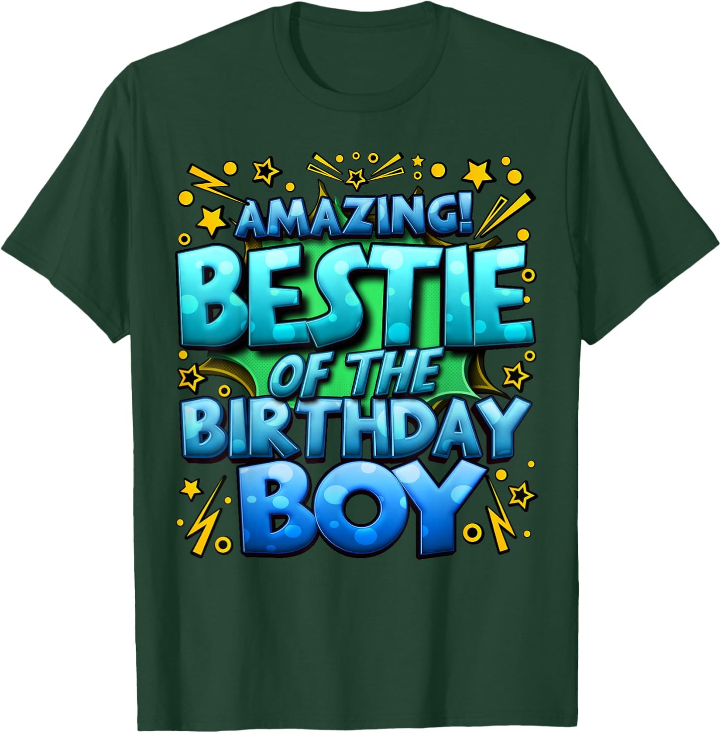 Best Friend of the Birthday Boy Matching Family Bestie T-Shirt - T-Shirt | Forest