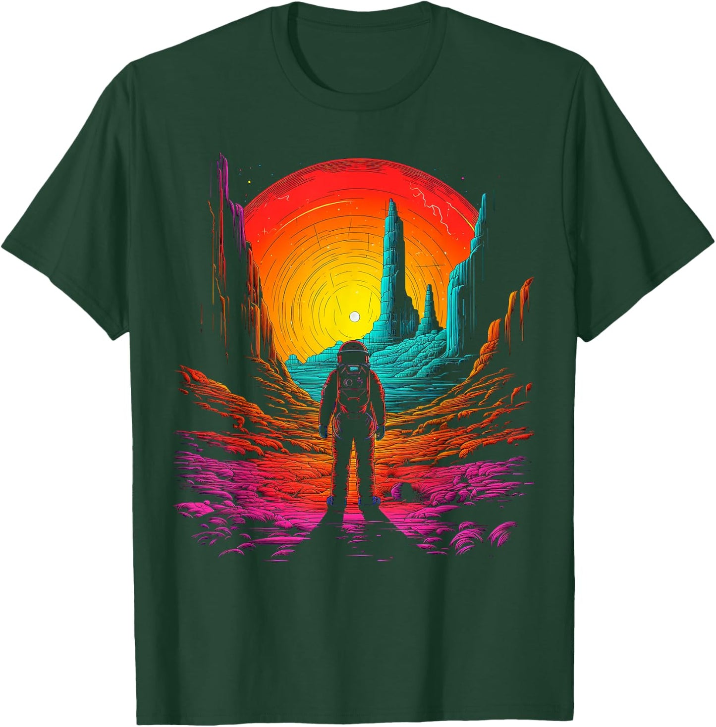 Astronaut Mountains Space Astronaut T-Shirt - T-Shirt | Forest