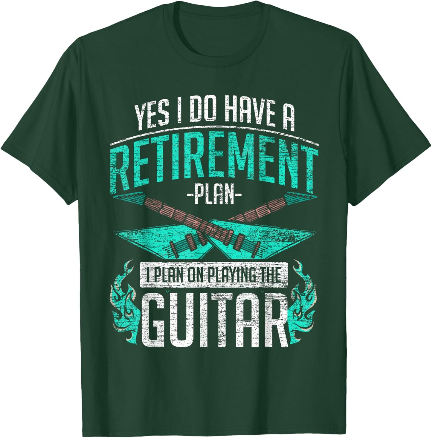 Guitar - Retired Guitarist T-Shirt - T-Shirt | Forest