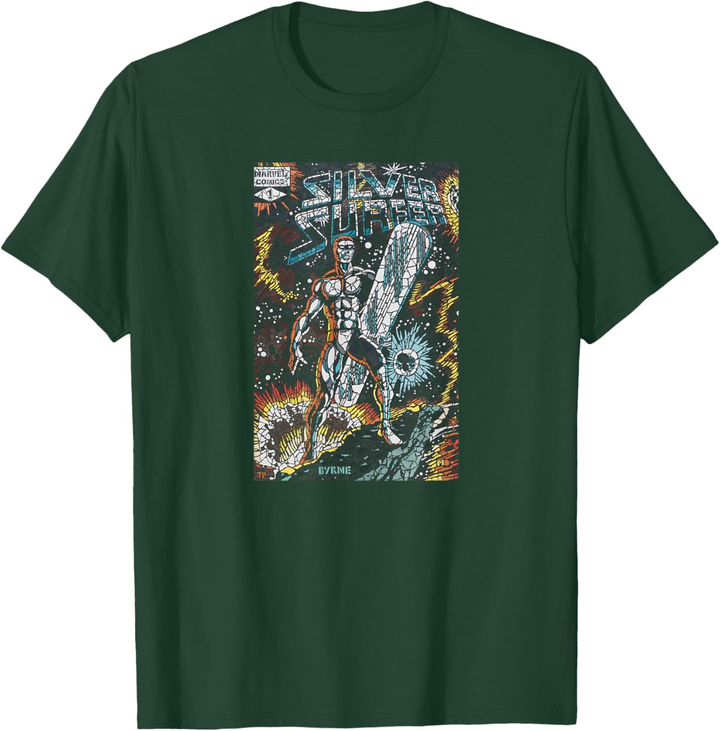 Marvel Silver Surfer Black Shattered Mosaic Variant Cover #1 T-Shirt - T-Shirt | Forest