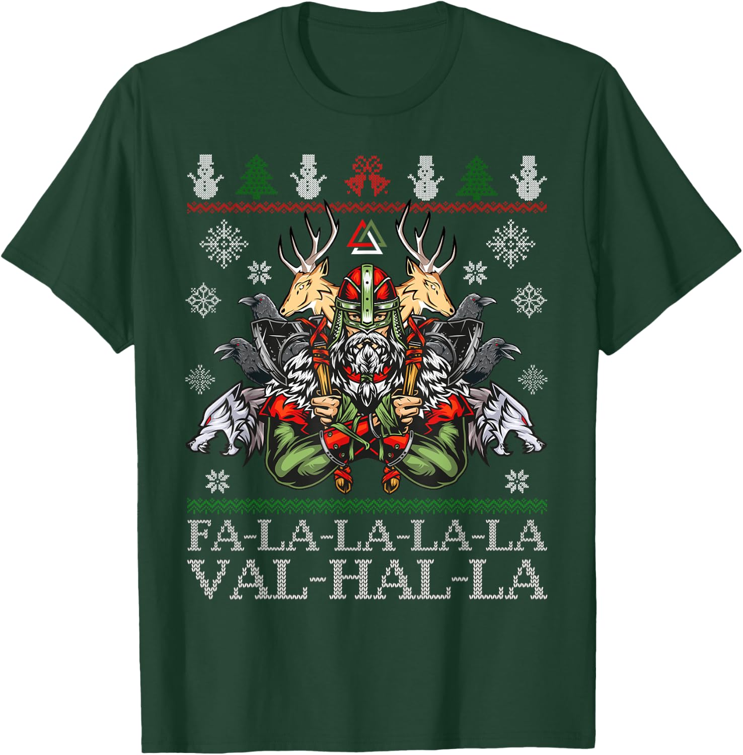 Viking Santa Christmas Sweater a Valhalla Christmas Sweater T-Shirt - T-Shirt | Forest