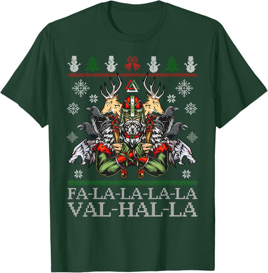 Viking Santa Christmas Sweater a Valhalla Christmas Sweater T-Shirt - T-Shirt | Forest