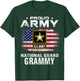 Proud Army National Guard Grammy With American Flag Gift T-Shirt - T-Shirt | Forest