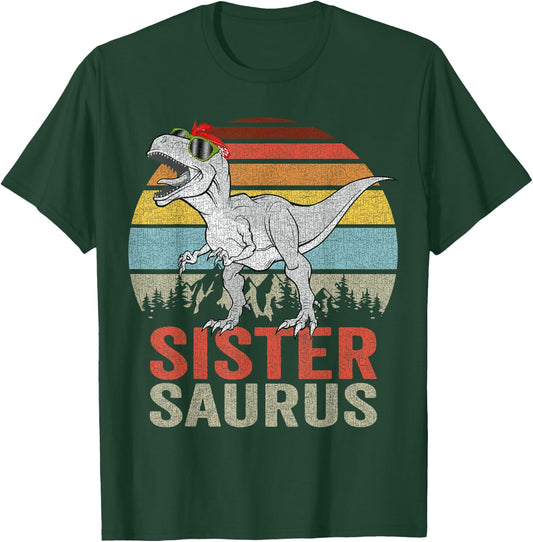 Sistersaurus T Rex Sister Saurus Family Matching Dinosaur T-Shirt - T-Shirt | Forest