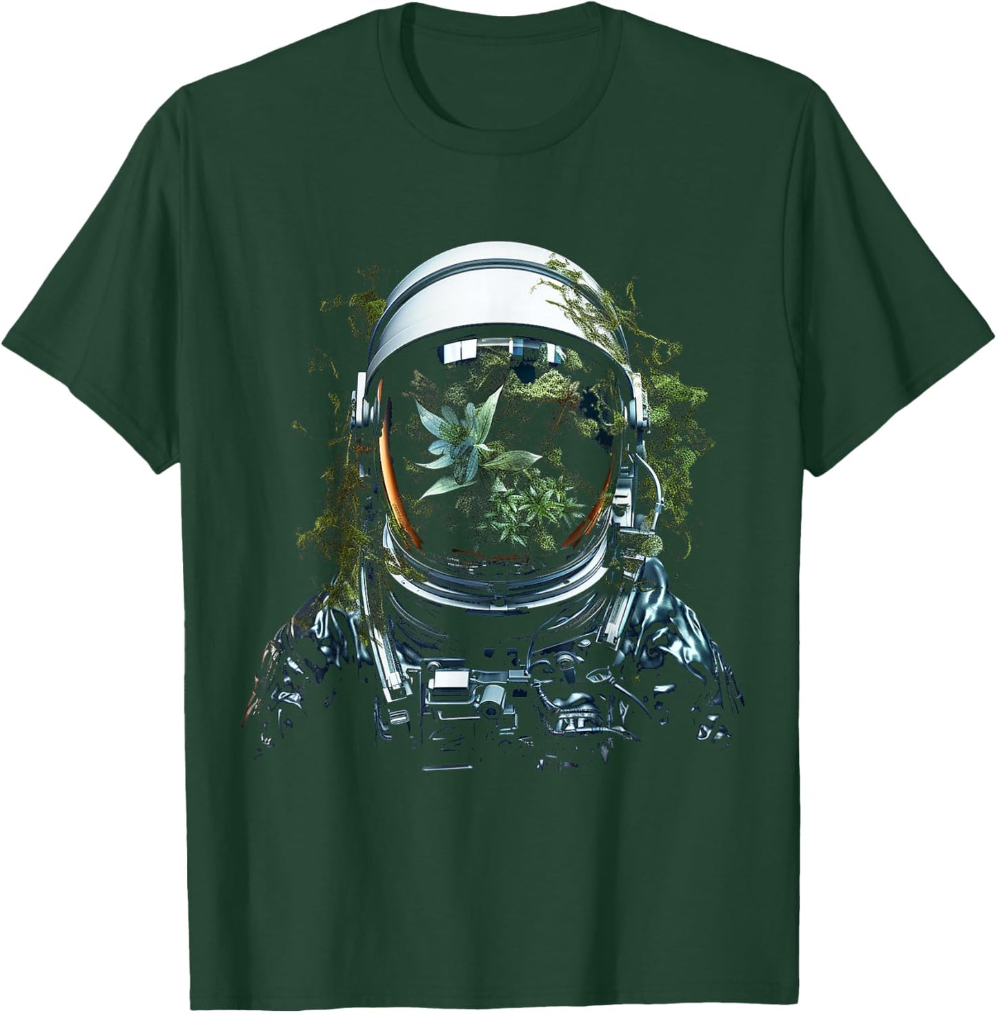 Astronaut Plants Art Graphic Motif Astronaut T-Shirt - T-Shirt | Forest