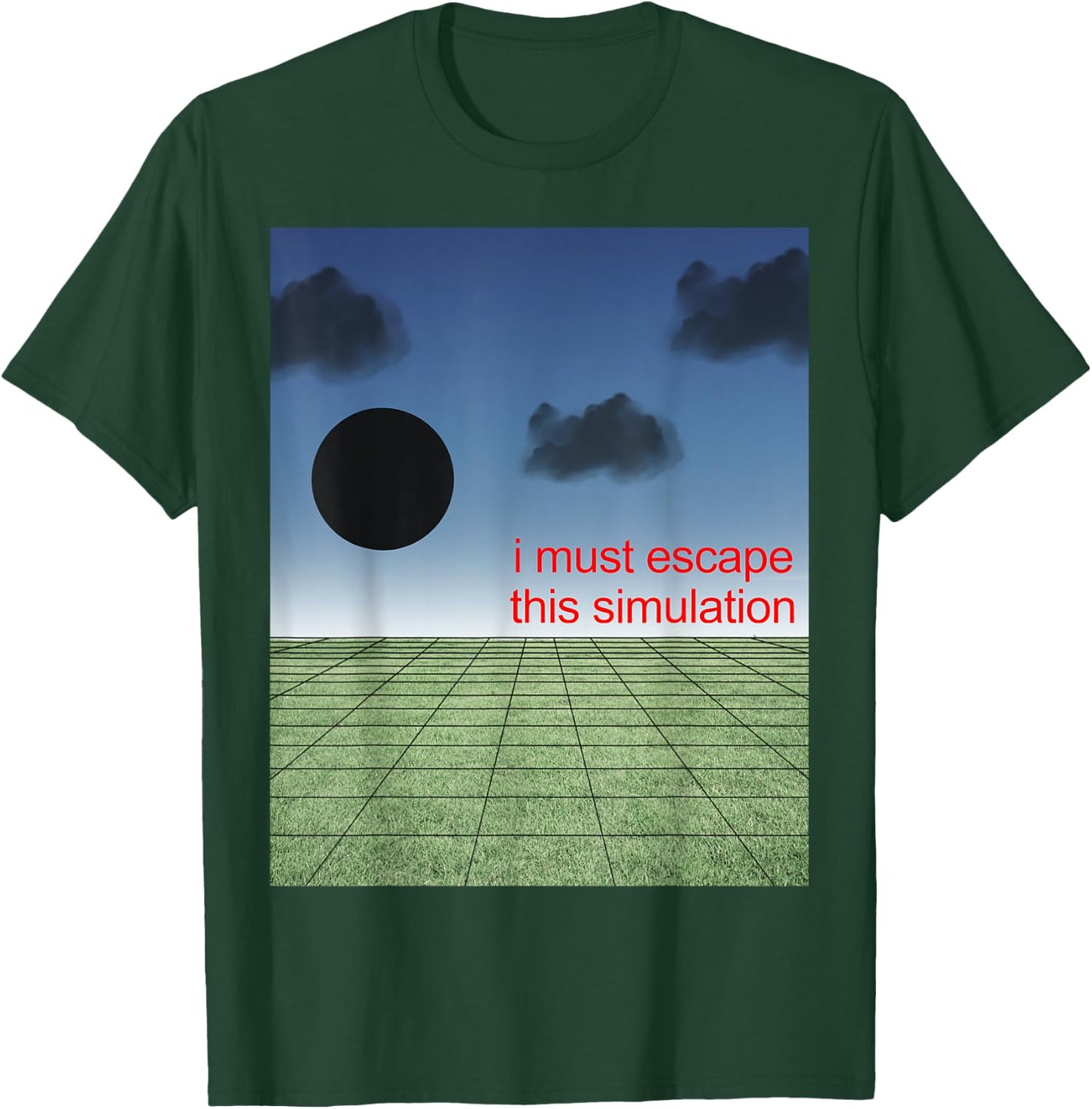 Weirdcore Aesthetic Simulation Gamer Nostalgiacore Oddcore T-Shirt - T-Shirt | Forest