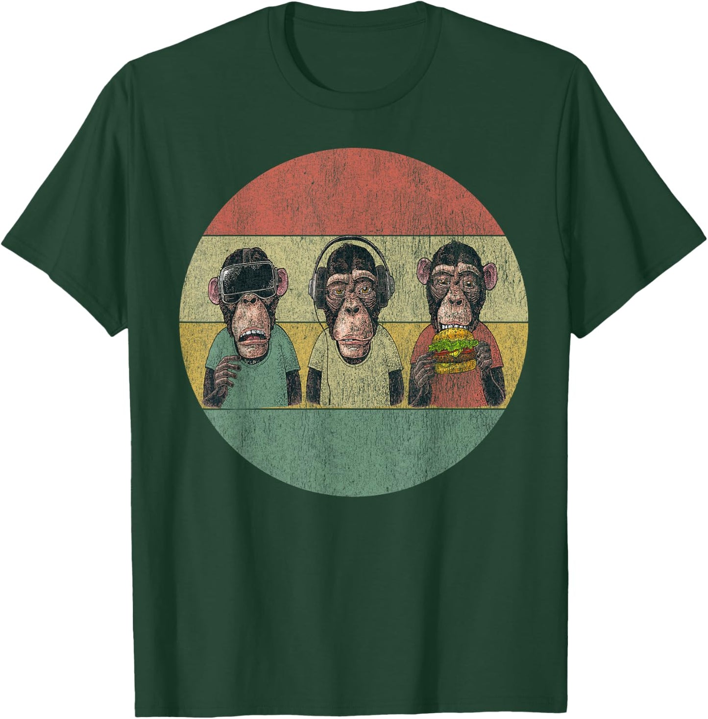 Three Wise Monkeys T-Shirt - T-Shirt | Forest