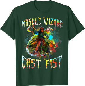 Muscle Wizard Cast Fist T-Shirt - T-Shirt | Forest