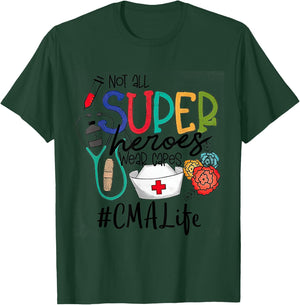 CMA not all super heroes wear capes parent's day love CMA T-Shirt - T-Shirt | Forest