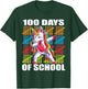 Happy 100th Day of School Unicorn Kids Teachers 100 Days T-Shirt - T-Shirt | Forest