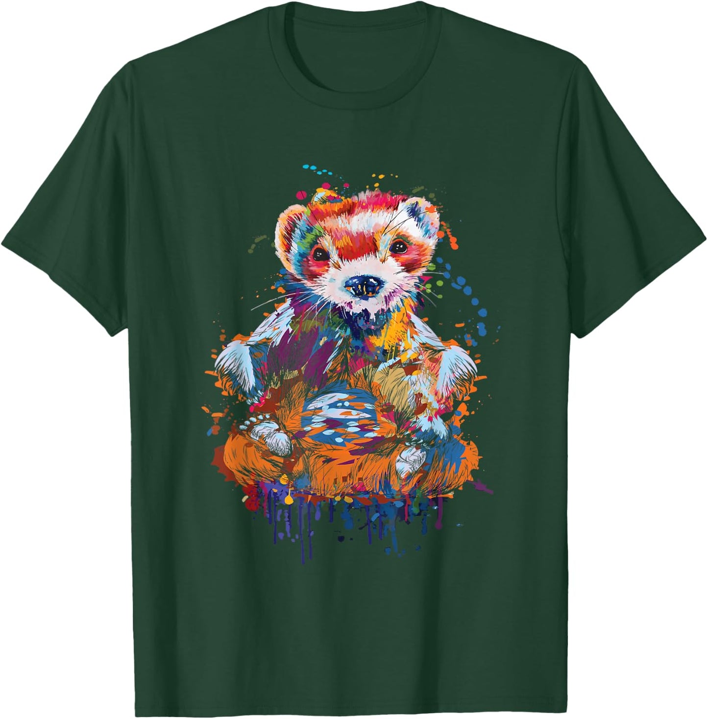 Colorful Ferret - Zoo Animal Ferret Lover T-Shirt - T-Shirt | Forest