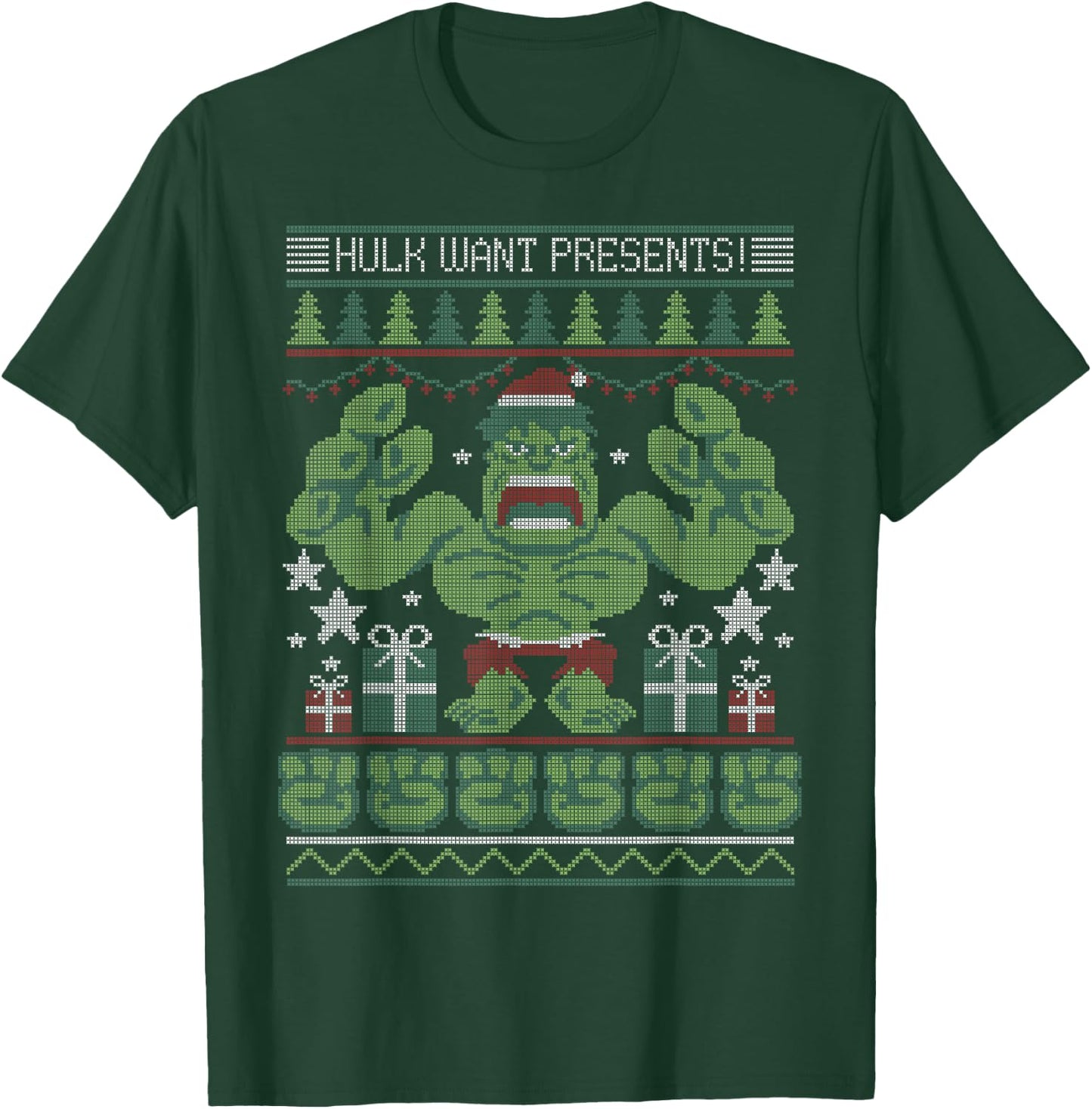 Marvel Hulk Want Presents Christmas T-Shirt - T-Shirt | Forest