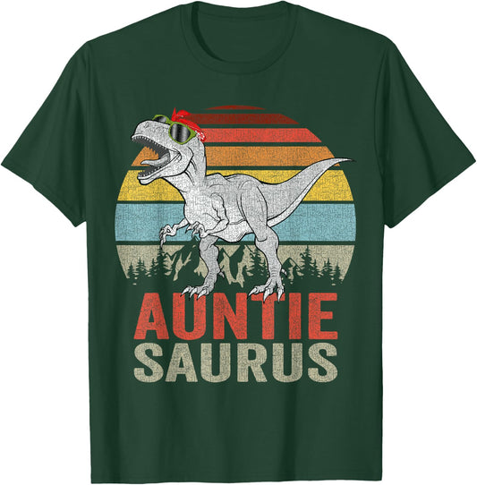 Auntiesaurus T Rex Auntie Saurus Family Matching Dinosaur T-Shirt - T-Shirt | Forest