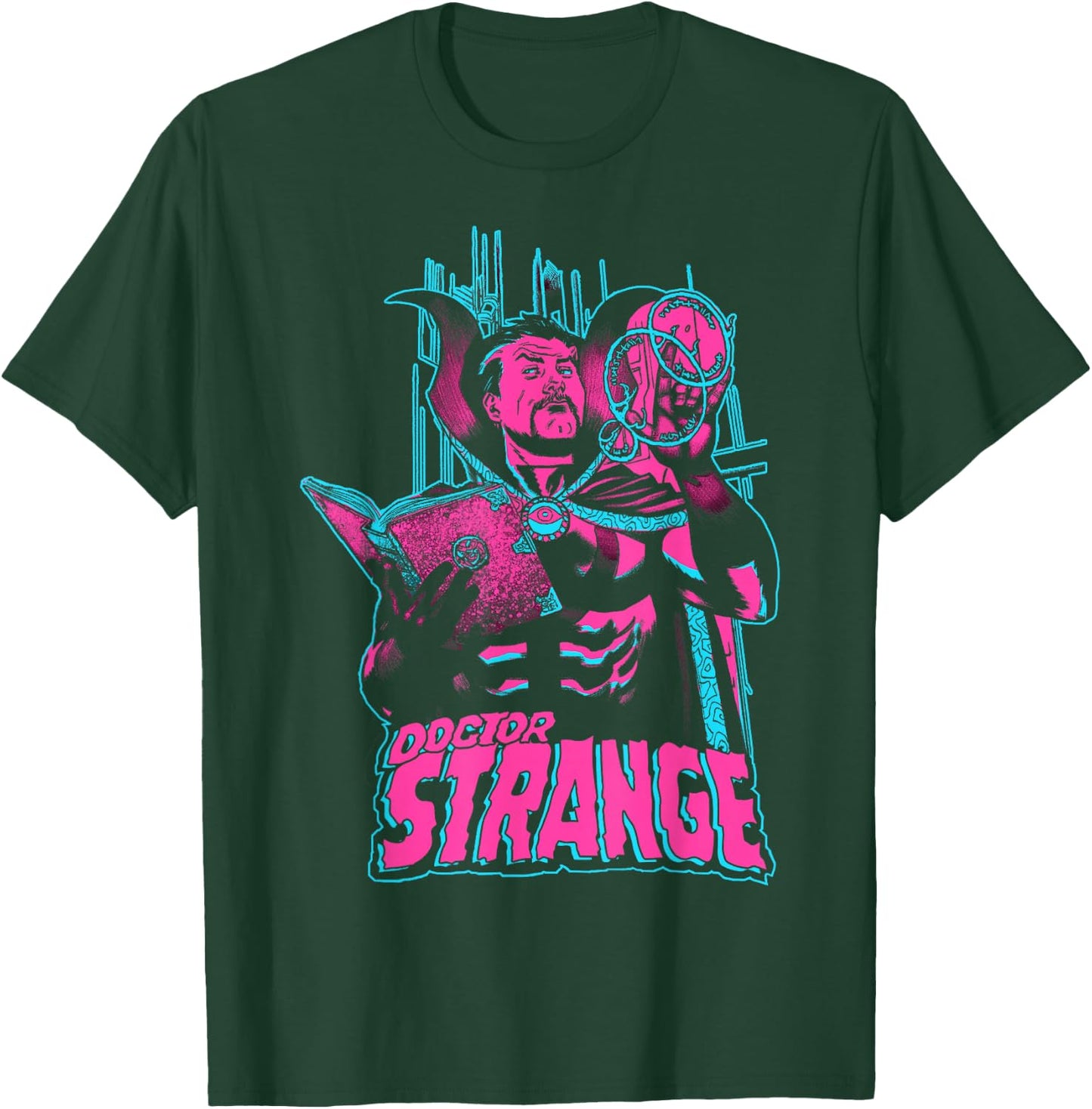 Marvel Doctor Strange Retro Colorful Spell Portrait T-Shirt - T-Shirt | Forest