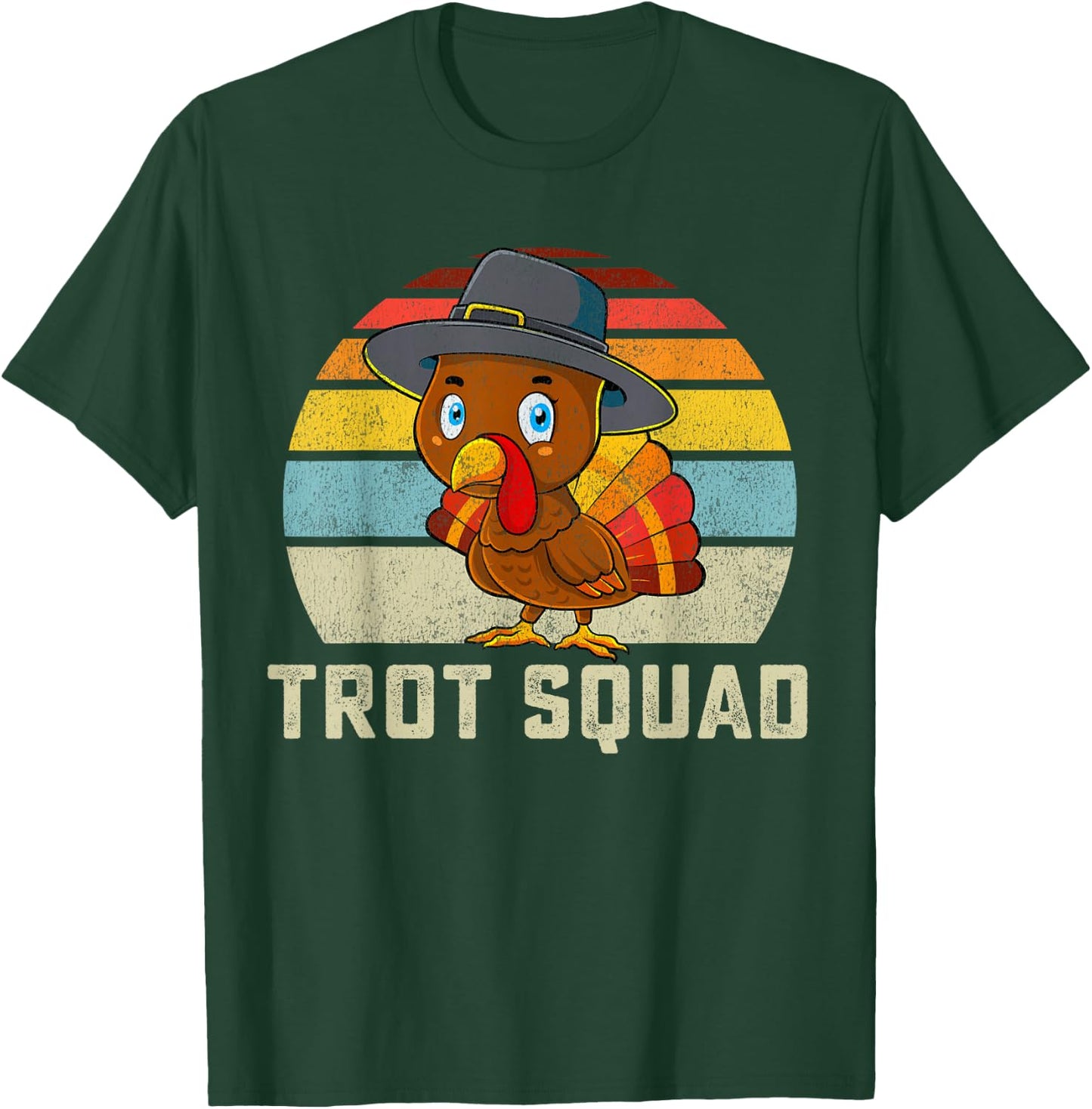 Turkey Trot Squad Thanksgiving Run Costume Men Women T-Shirt - T-Shirt | Forest