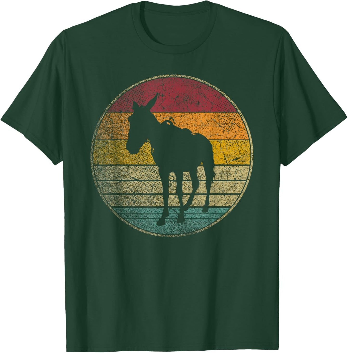 Donkey Mule Farm Western Vintage Retro Style 70s 80s 90s T-Shirt - T-Shirt | Forest