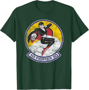 1st Fighter Squadron Vintage Patch Insignia T-Shirt - T-Shirt | Forest