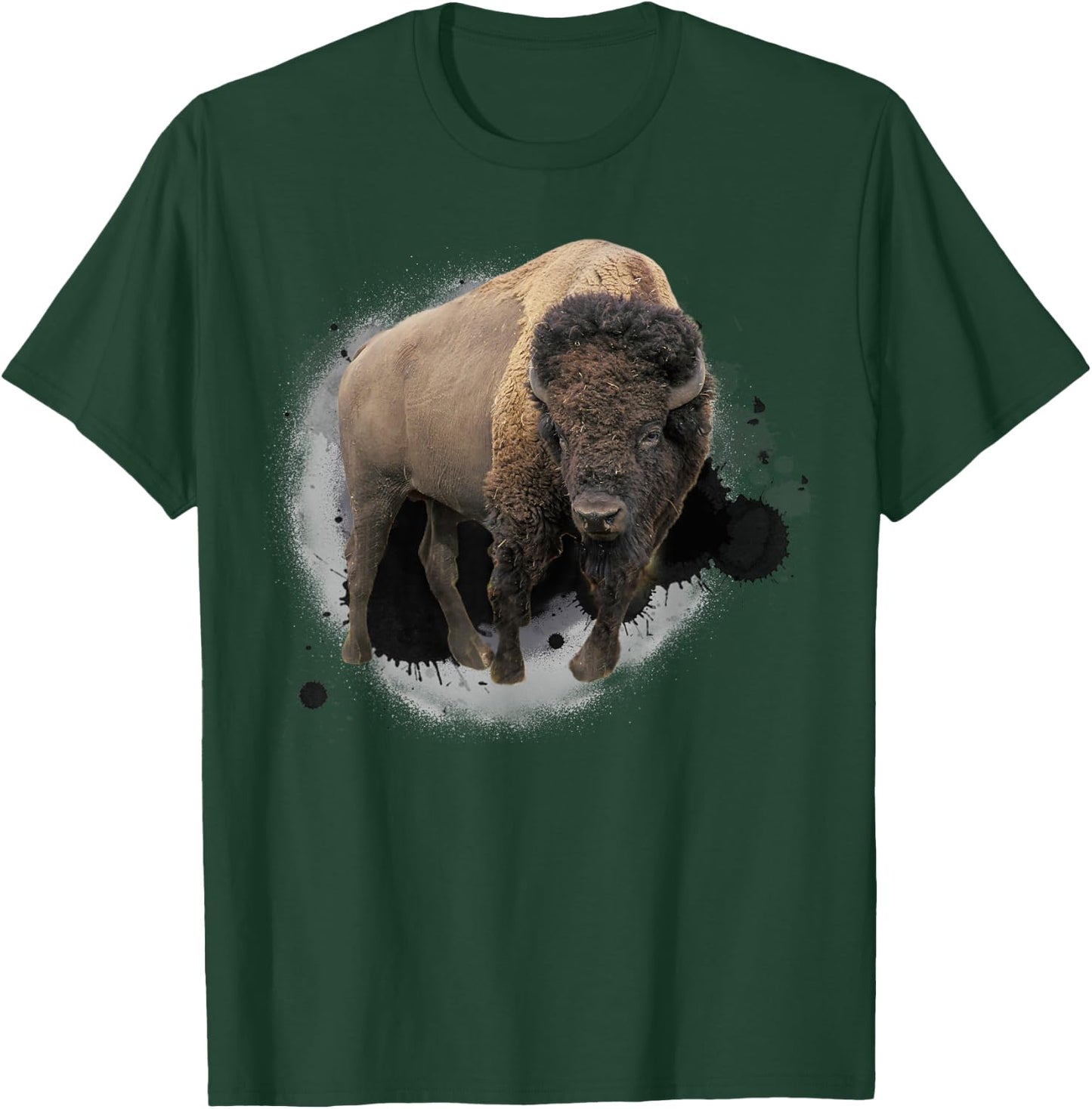 Bison Buffalo Beef Design Illustration Gift T-Shirt - T-Shirt | Forest