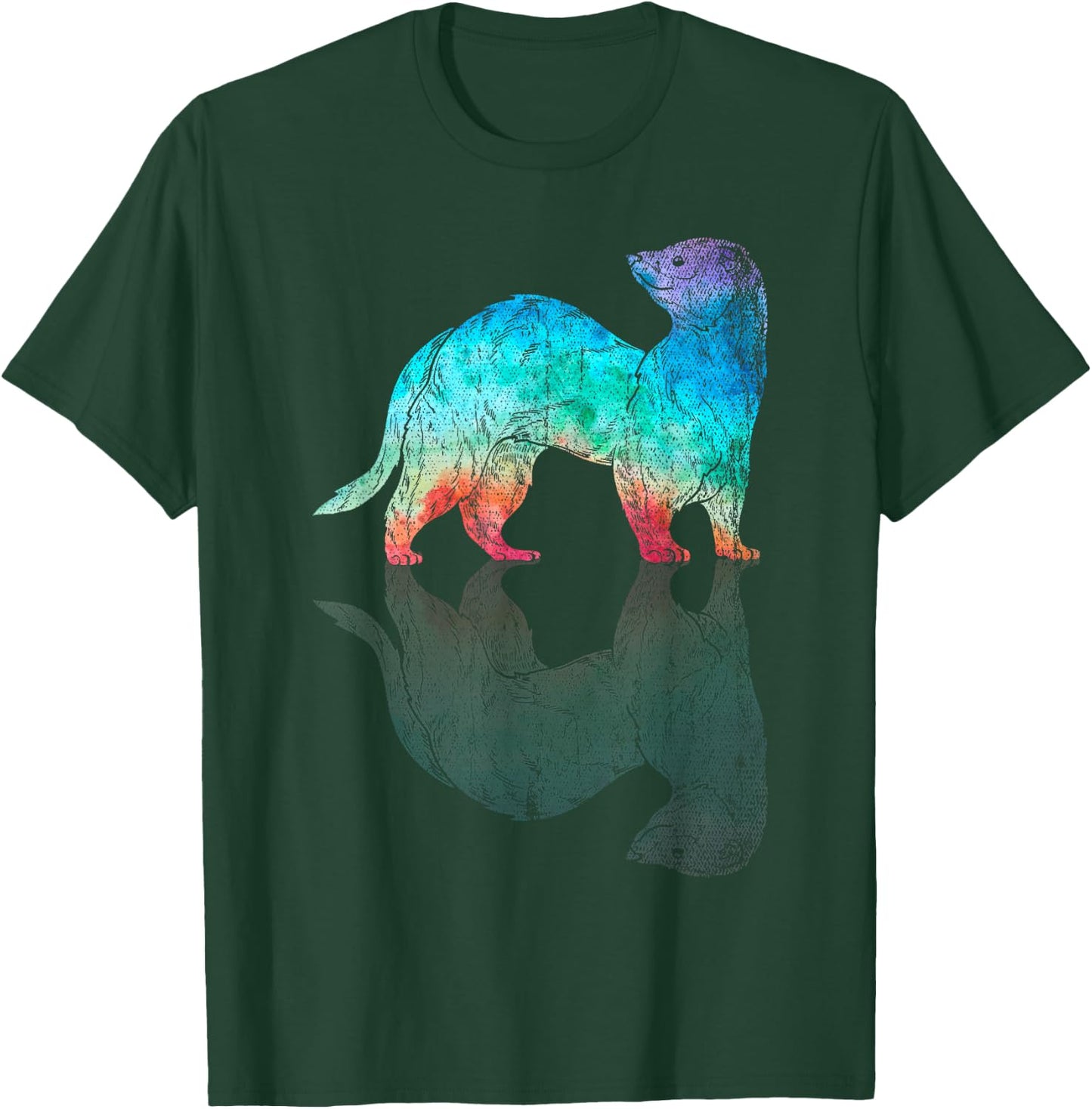 Colorful Pet Owner Animal Lover Rodent Ferret T-Shirt - T-Shirt | Forest