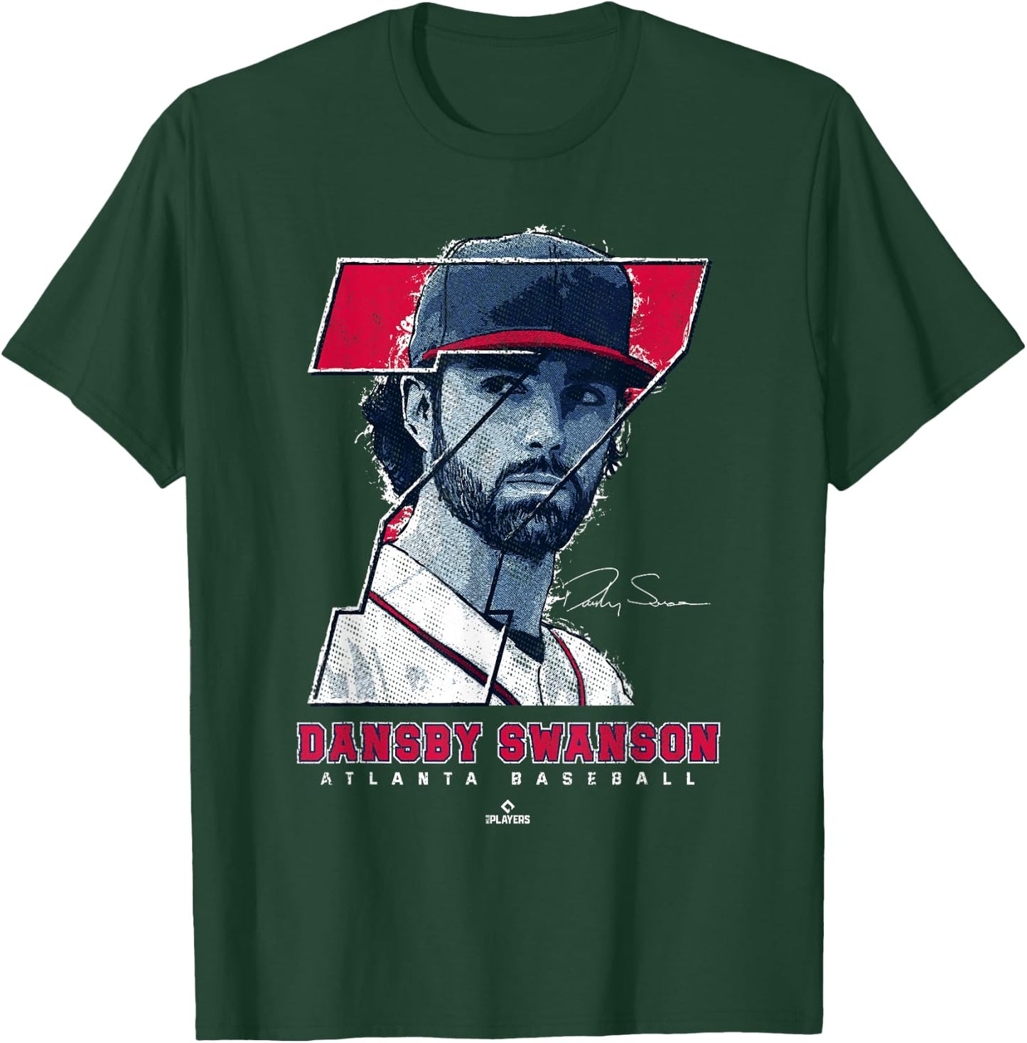 Dansby Swanson Silhouette Dans Atlanta MLBPA T-Shirt - T-Shirt | Forest