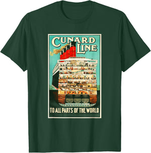 Cross Section Of A Steam Ship Cruise Liner T-Shirt - T-Shirt | Forest