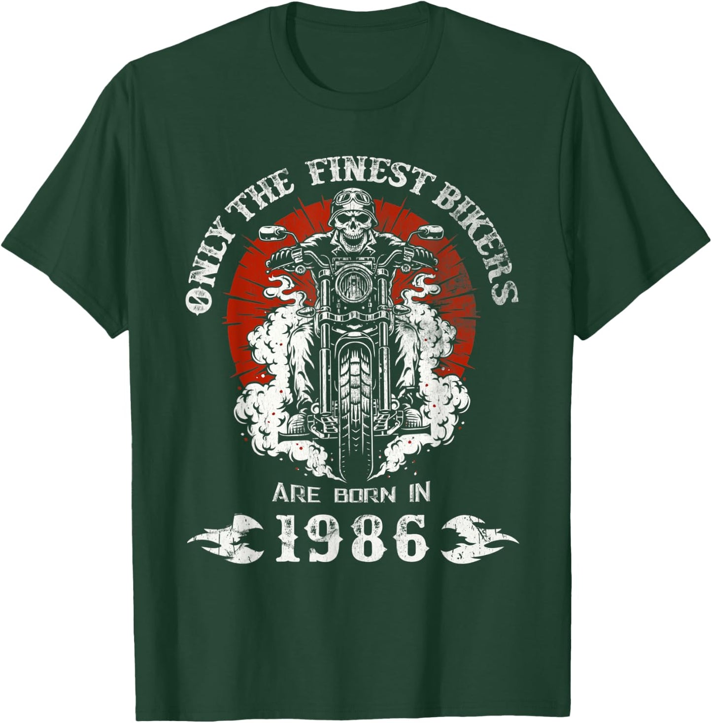 Only the finest bikers are born in 1986 biker motorcycle T-Shirt - T-Shirt | Forest