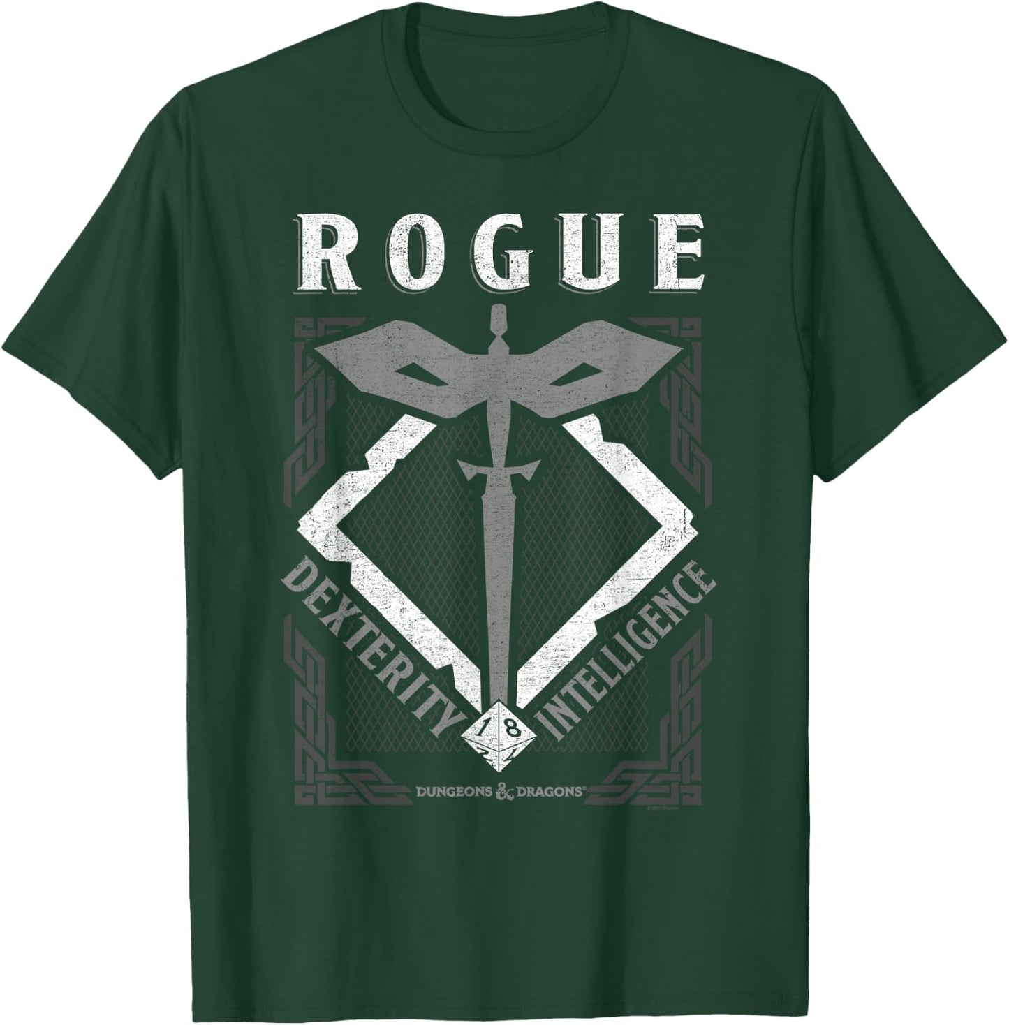 Dungeons & Dragons Rogue Dexterity & Intelligence T-Shirt - T-Shirt | Forest