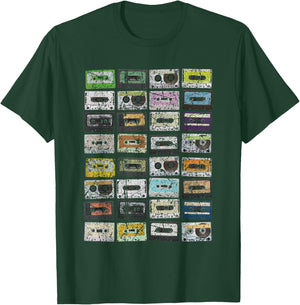 Cassette Tapes 1980s Music Distressed Vintage Look T-Shirt - T-Shirt | Forest