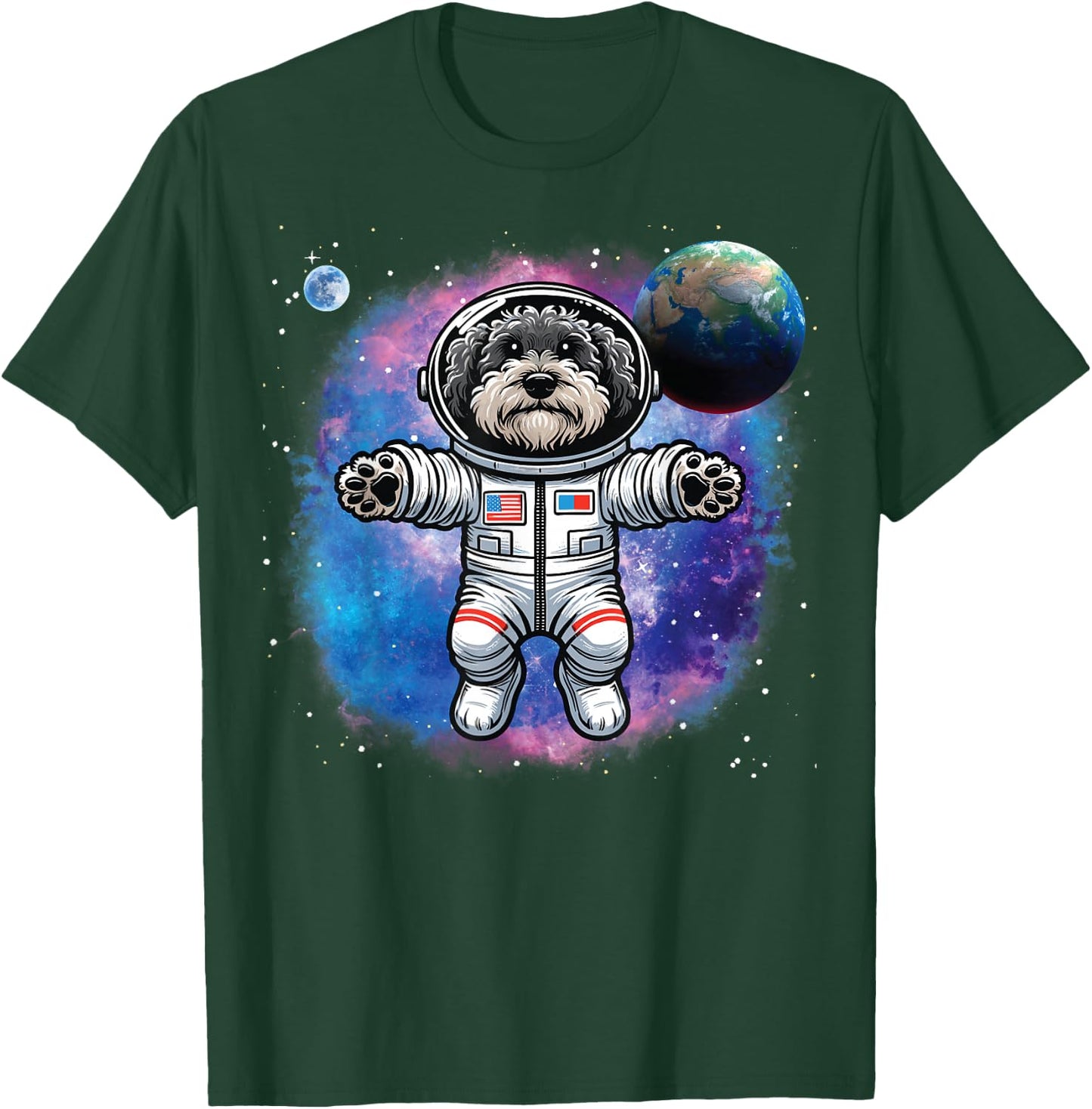Schnoodle In Space, Astronaut Schnoodle T-Shirt - T-Shirt | Forest