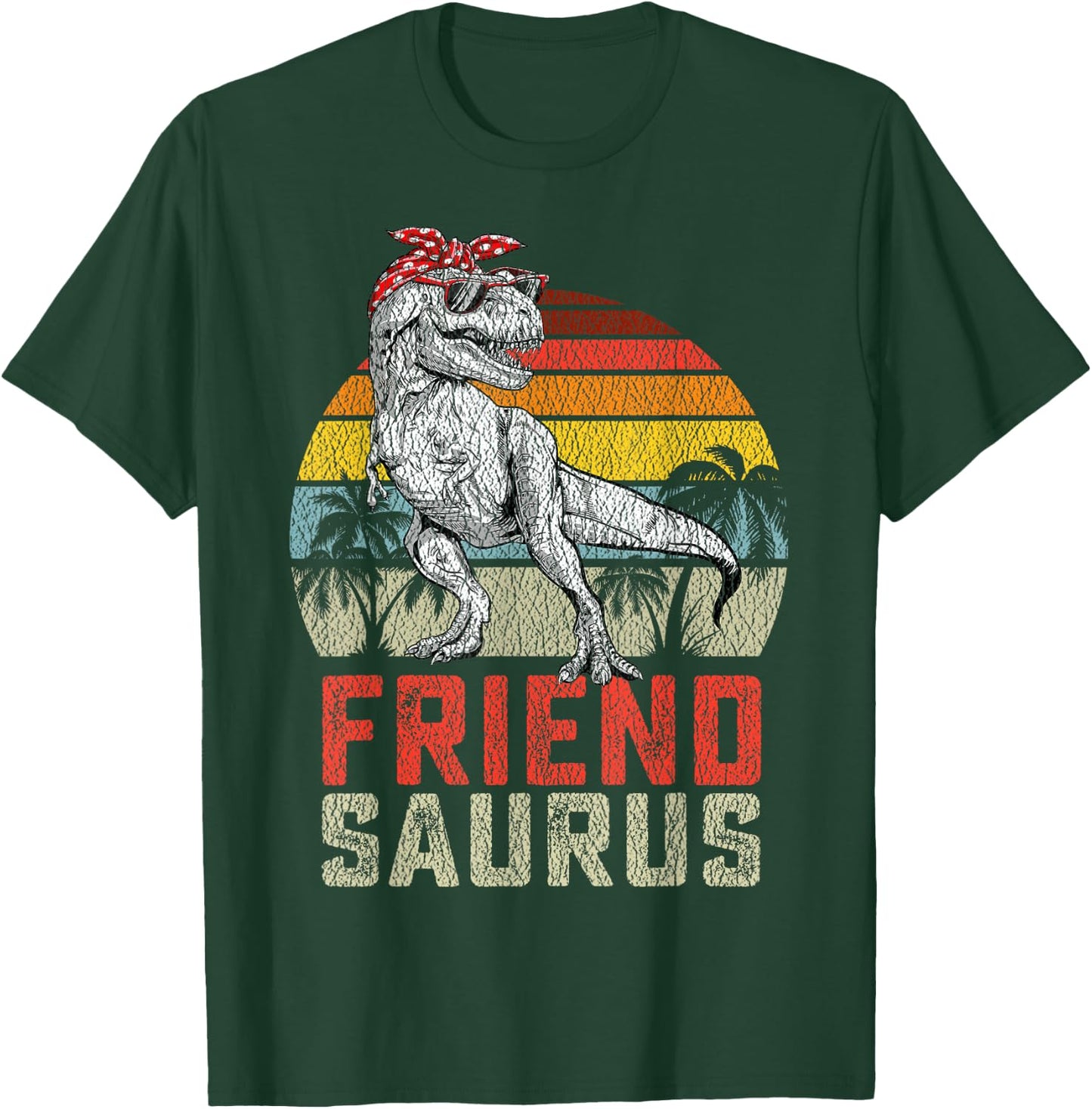 Friendsaurus T Rex Dinosaur Friend Saurus Family Matching T-Shirt - T-Shirt | Forest