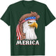 Eagle Mullet 4th Of July USA American Flag Merica T-Shirt - T-Shirt | Forest