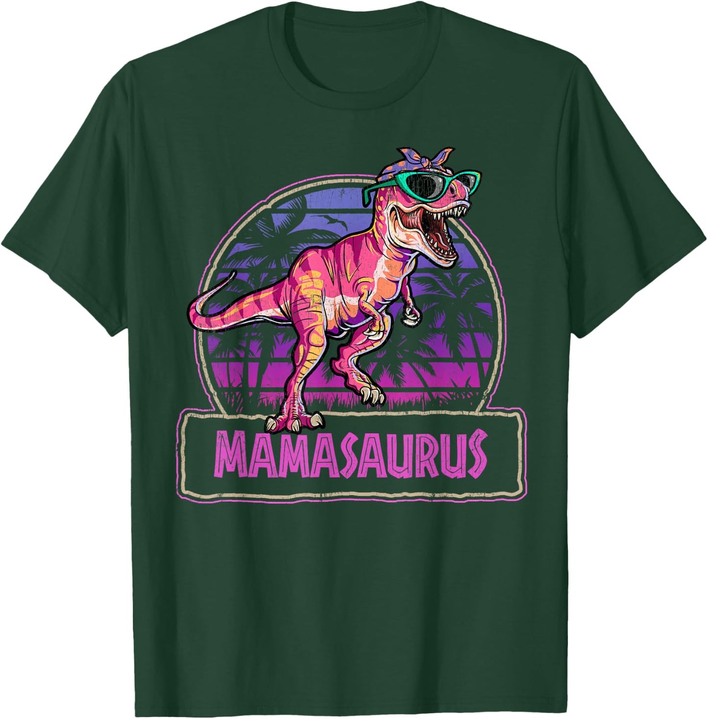 Mamasaurus T Rex Mama Saurus Women Dinosaur Family Matching T-Shirt - T-Shirt | Forest