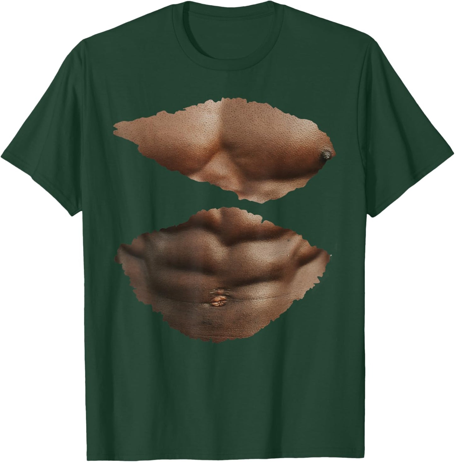 Fakes Ab Muscles funny halloween muscle costume Gift T-Shirt - T-Shirt | Forest