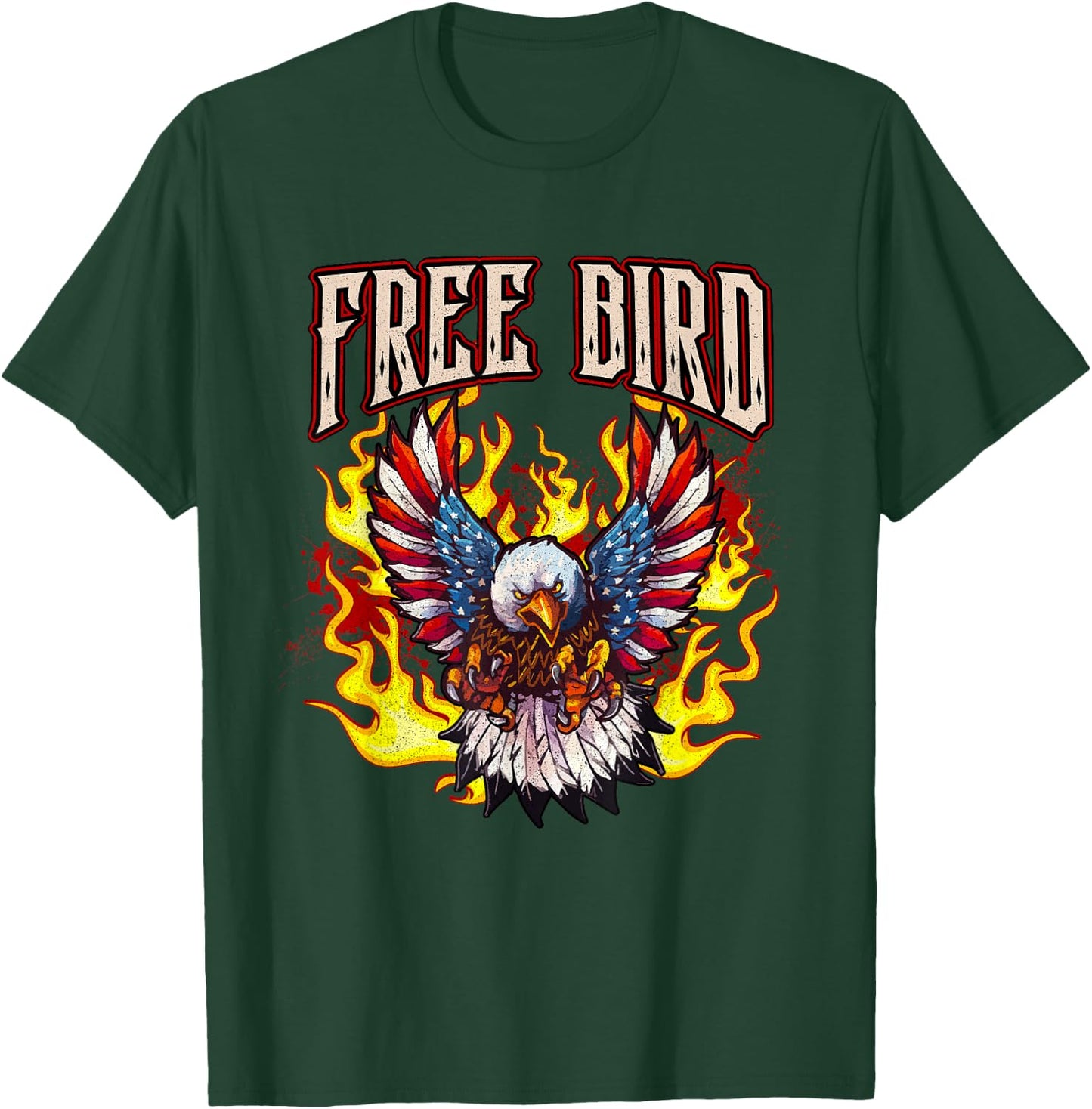 LyricVerse - FREE BIRD - American Bald Eagle T-Shirt - T-Shirt | Forest